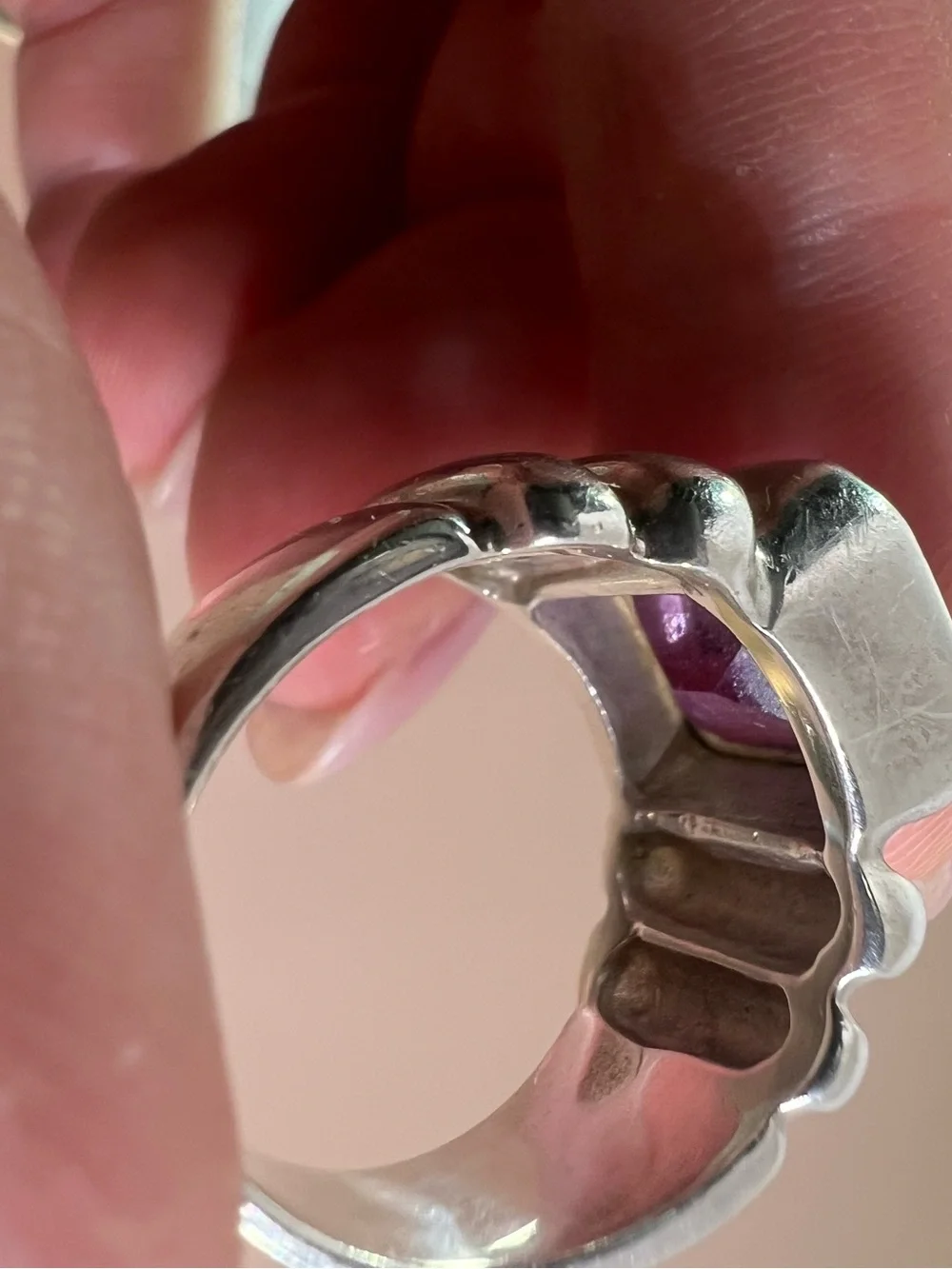 Sterling Silver Amethyst Statement Ring